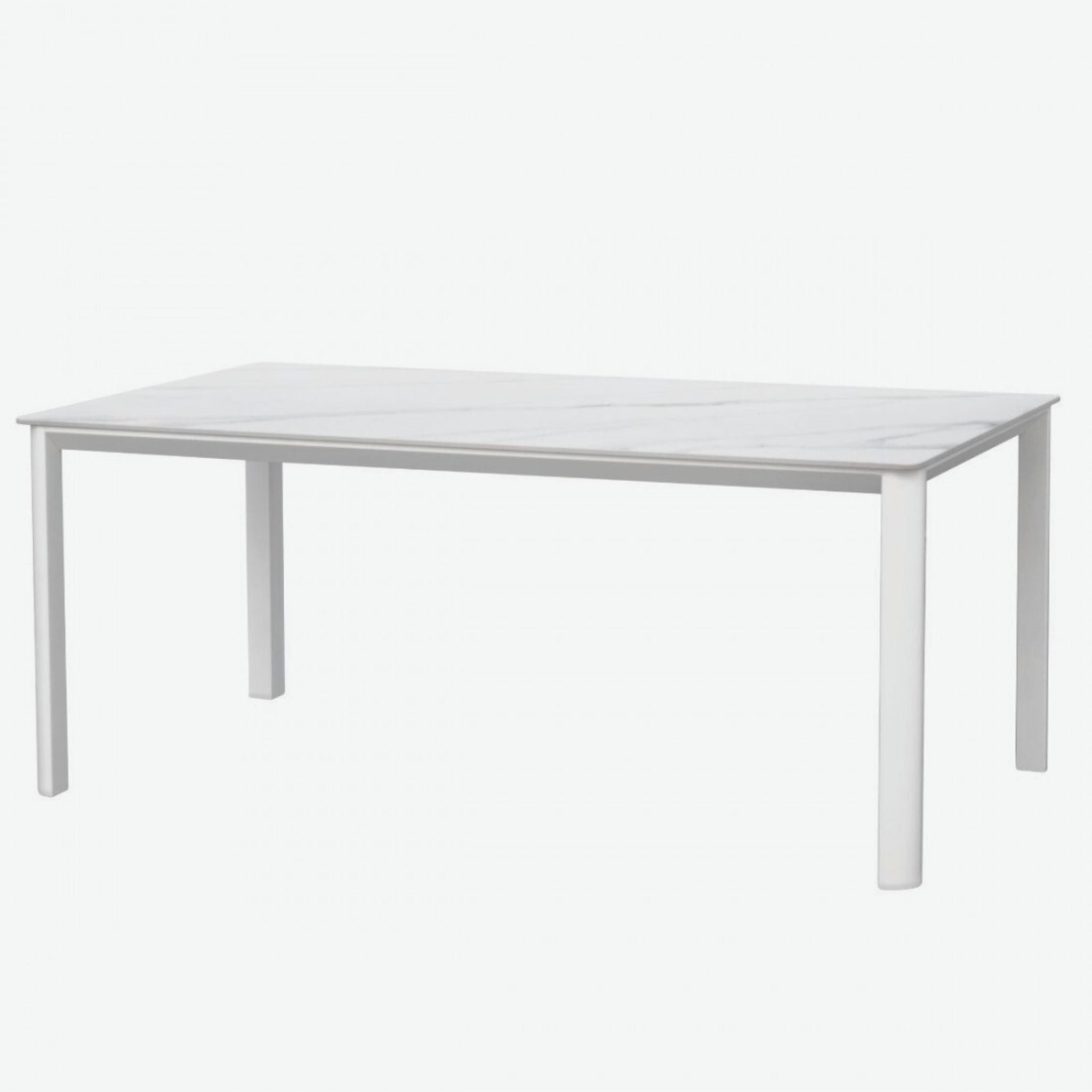 Crisal Decoracion Violet-4 Outdoor Table White Aluminum and Stone - ModernistaLiving