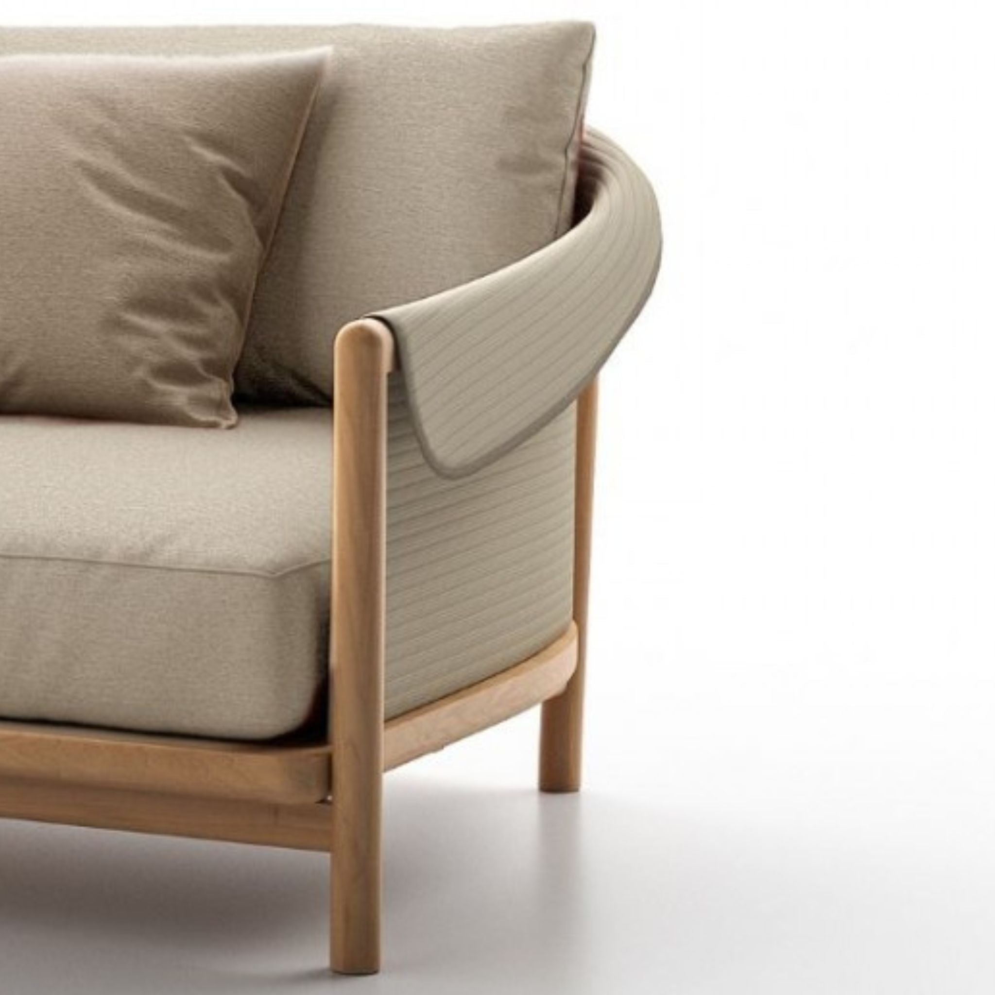 Crisal Decoracion Positano Outdoor Armchair Rope and Natural Teak - ModernistaLiving