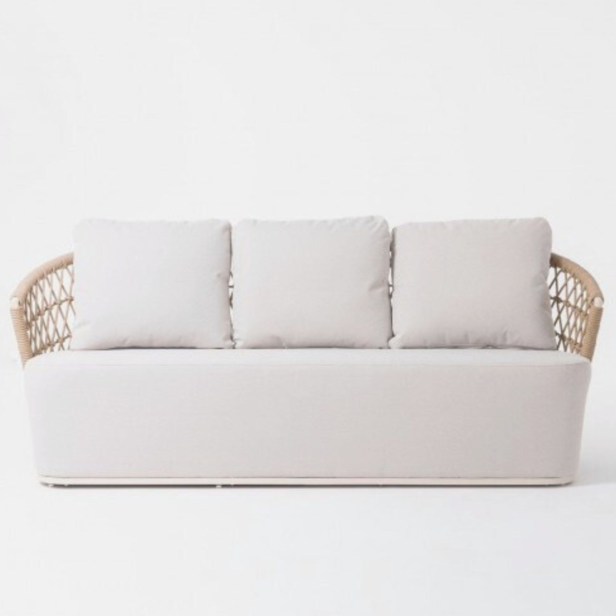 Crisal Decoracion Isquia-1 Sofa With Network Structure Rope And Aluminum - ModernistaLiving