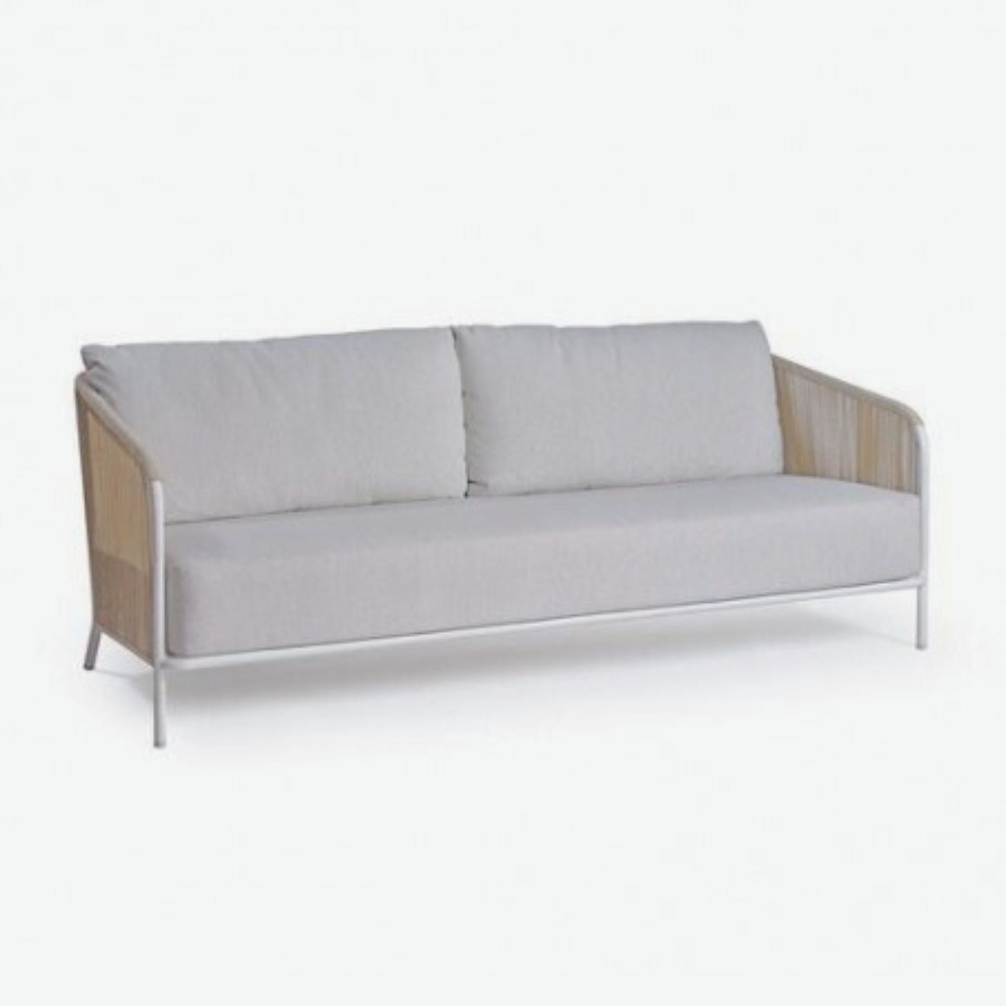 Crisal Decoracion July-1 Outdoor Sofa Aluminum and Beige Rope - ModernistaLiving