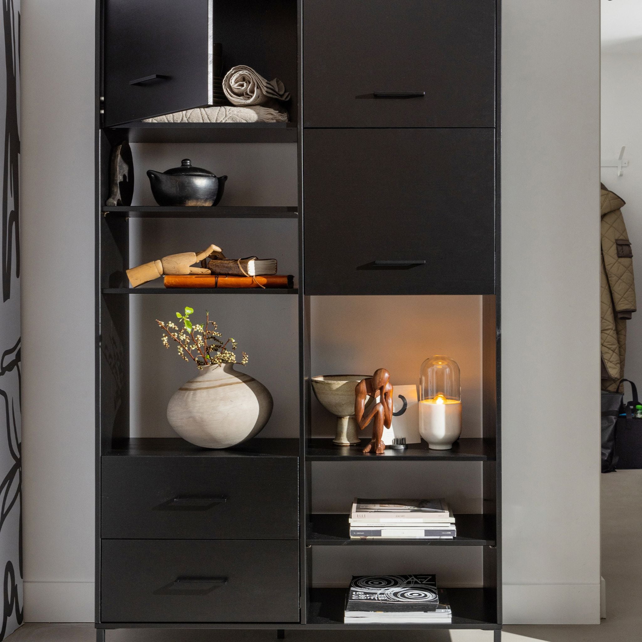 Woood Aiko Cabinet Pine Black (FSC) - ModernistaLiving