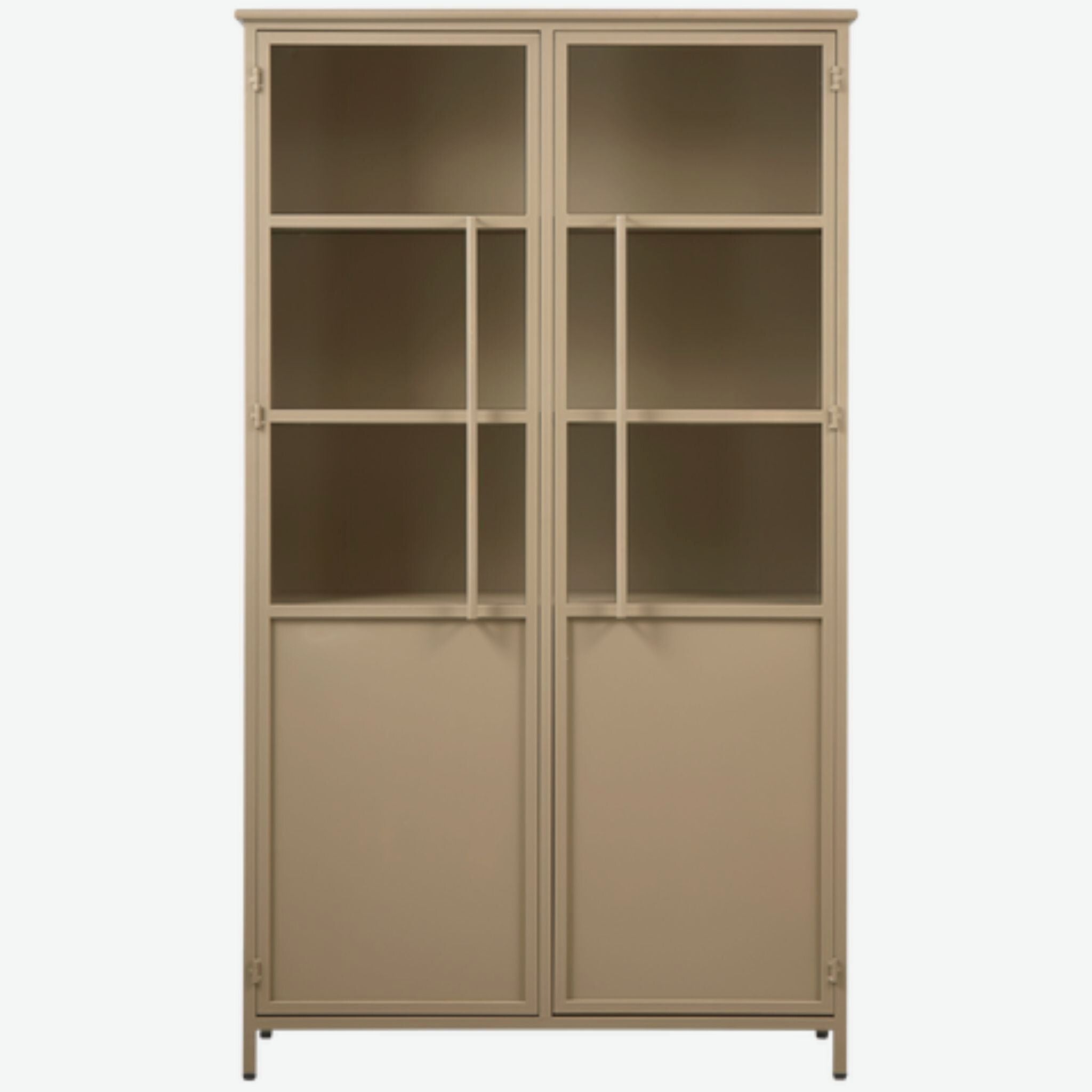 BePureHome Exhibit Cabinet Metal Khaki - ModernistaLiving