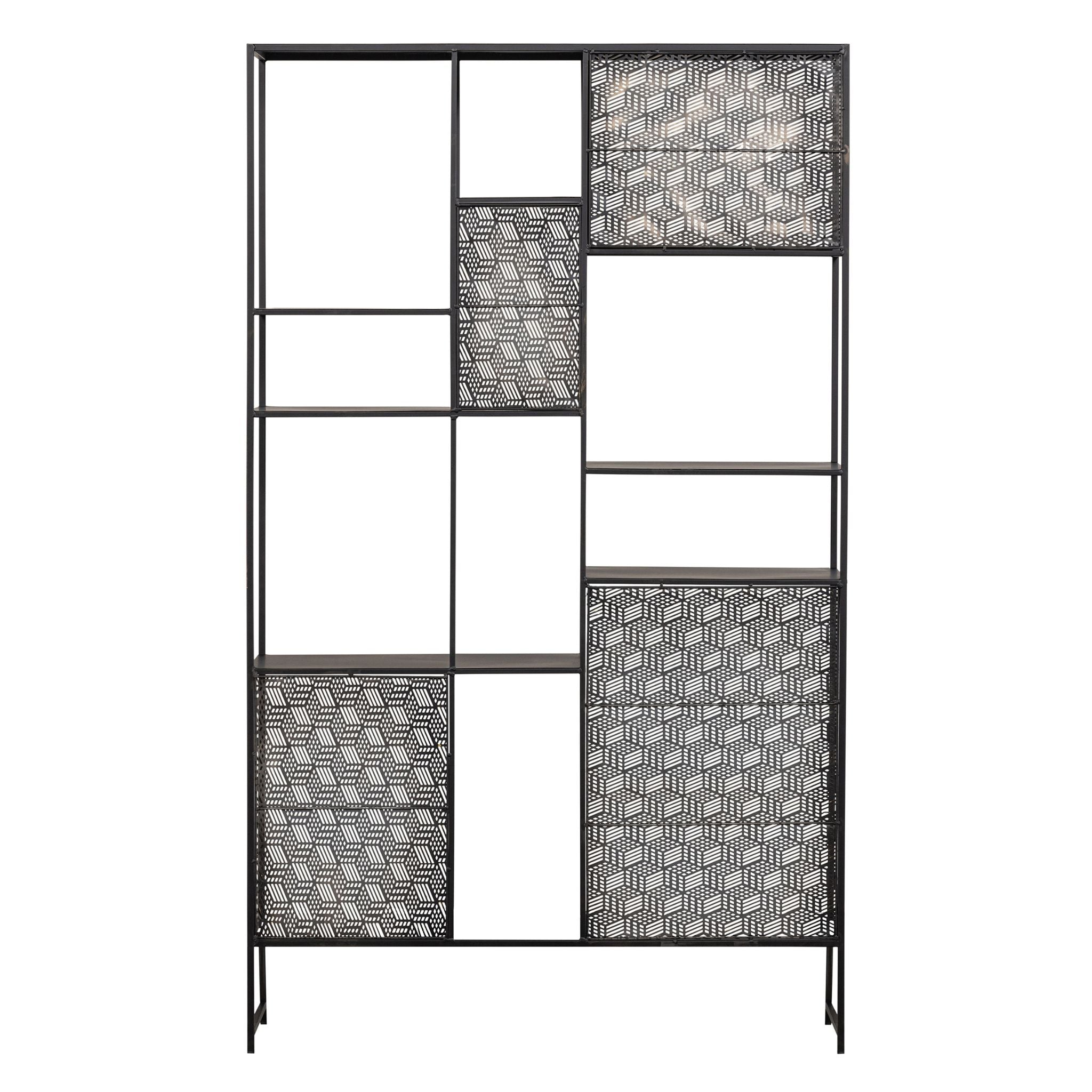 BePureHome Framed Cabinet Metal Black Antique Brass - ModernistaLiving