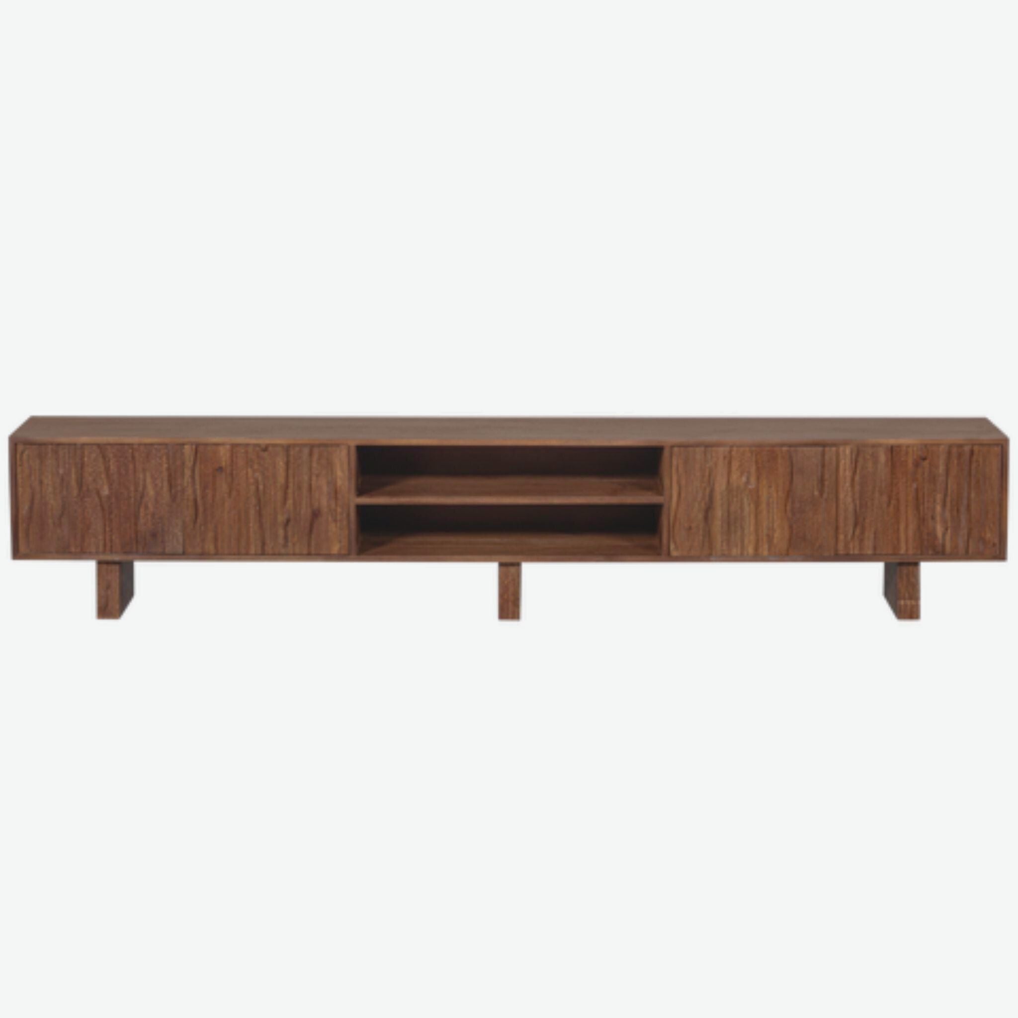 BePureHome Lavish TV Unit with Designed Doors Wood Warm Brown - ModernistaLiving