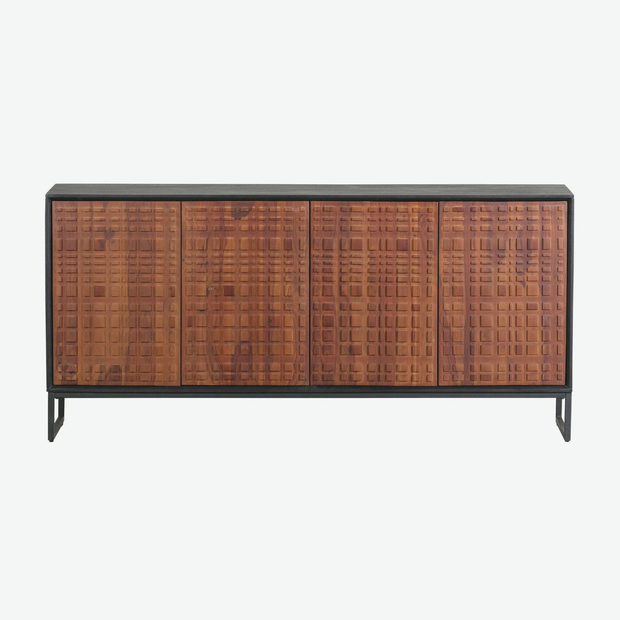 BePureHome Nuts Sideboard Sheesam Wood Walnut Black - ModernistaLiving