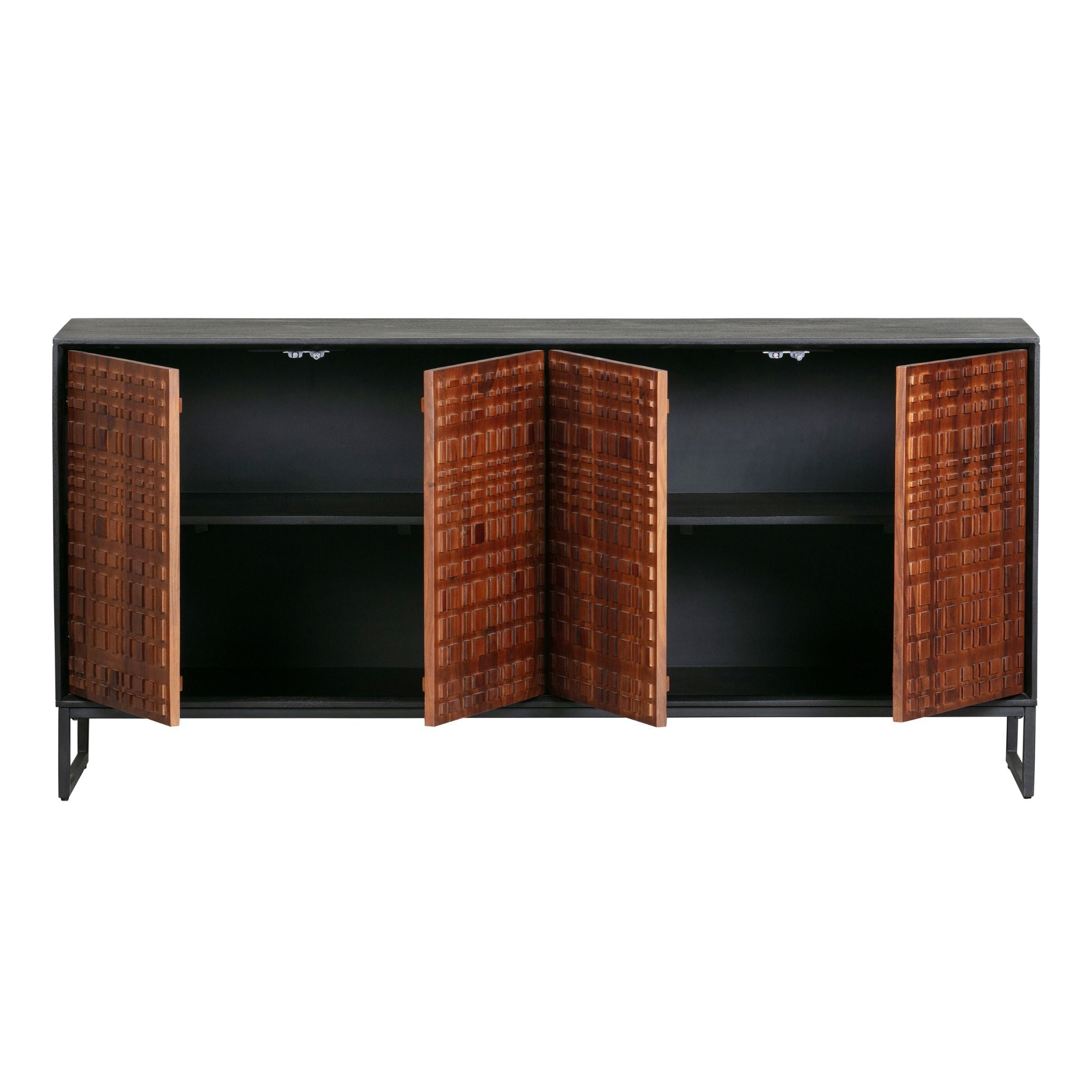 BePureHome Nuts Sideboard Sheesam Wood Walnut Black - ModernistaLiving