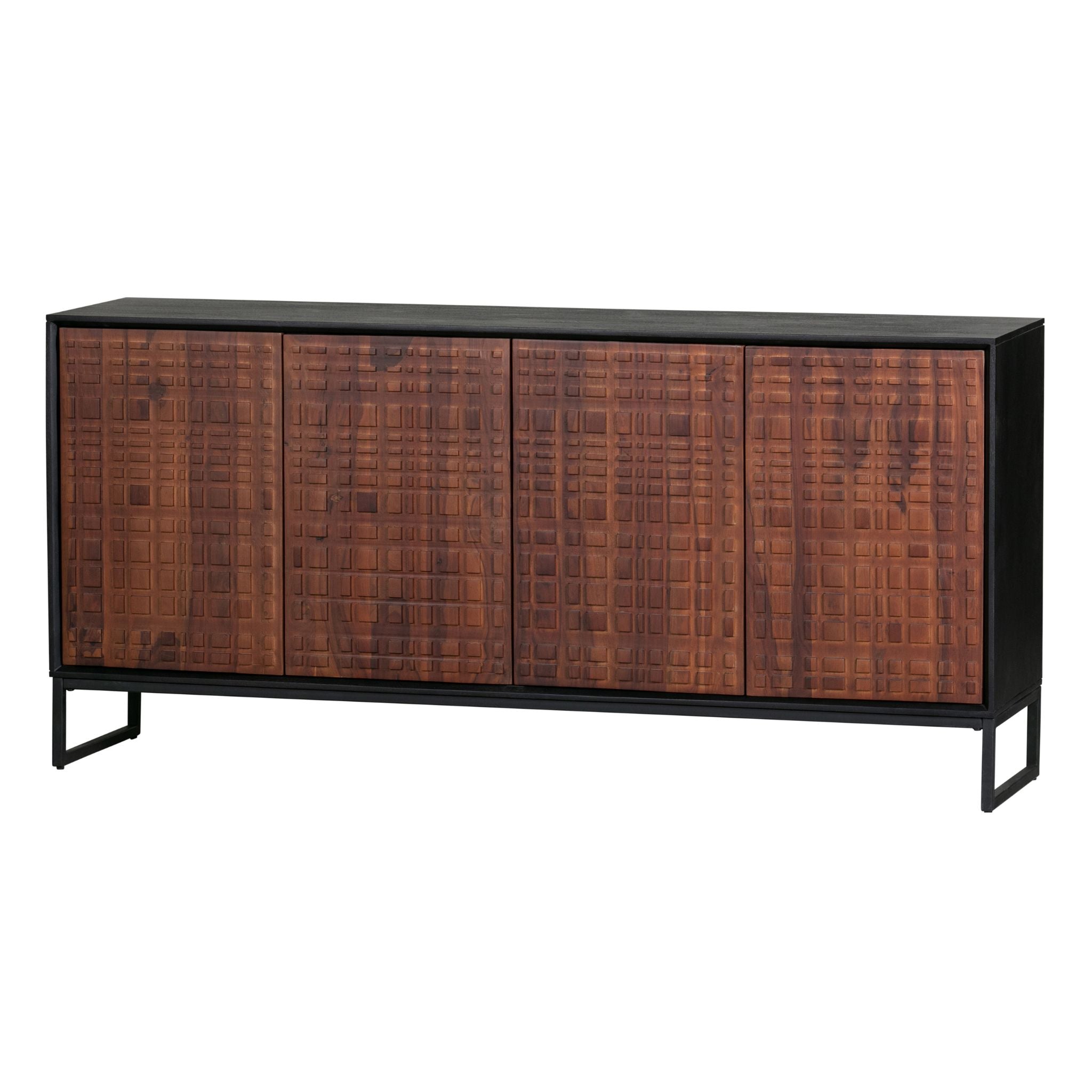 BePureHome Nuts Sideboard Sheesam Wood Walnut Black - ModernistaLiving