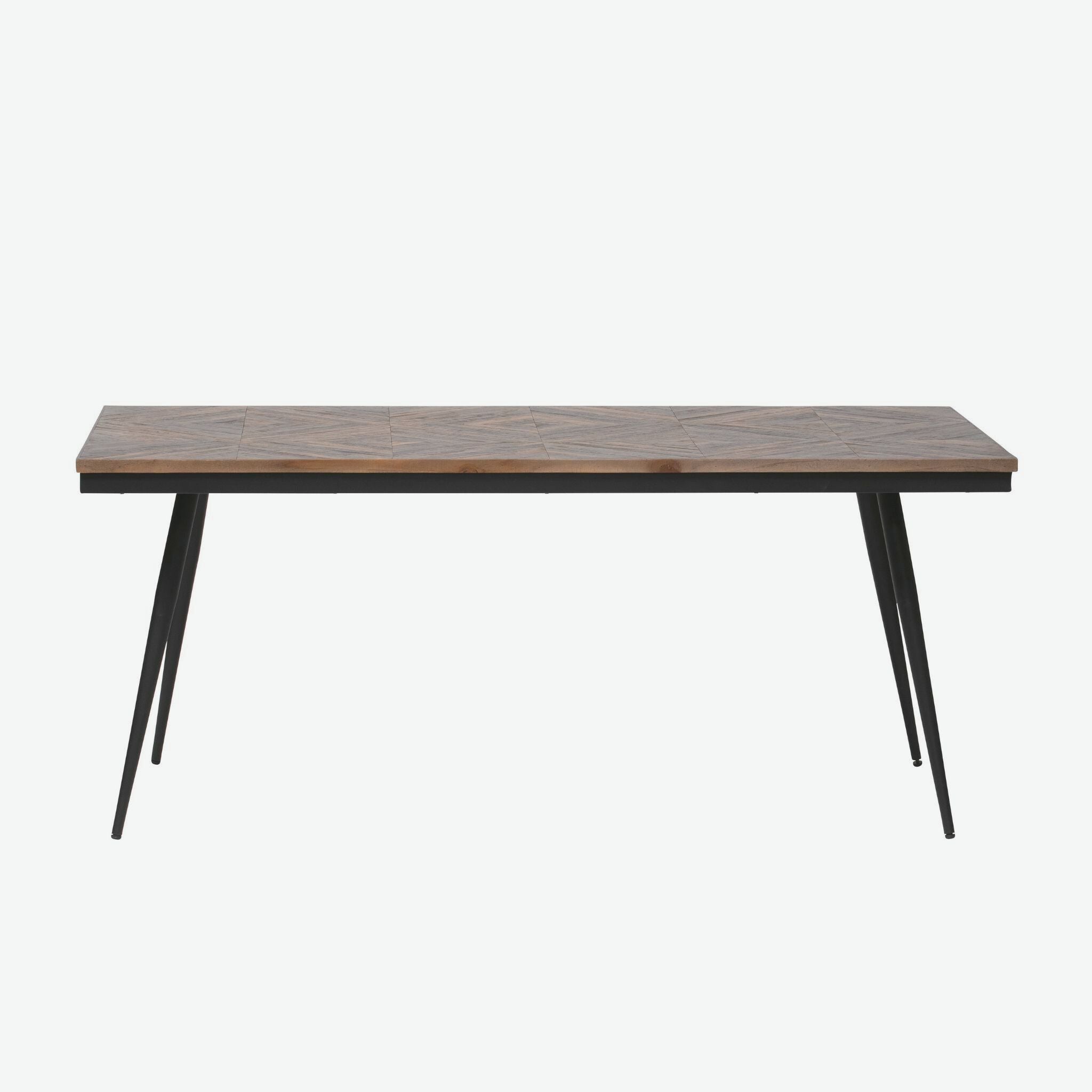 BePureHome Rhombic Dining Table Wood Metal - ModernistaLiving