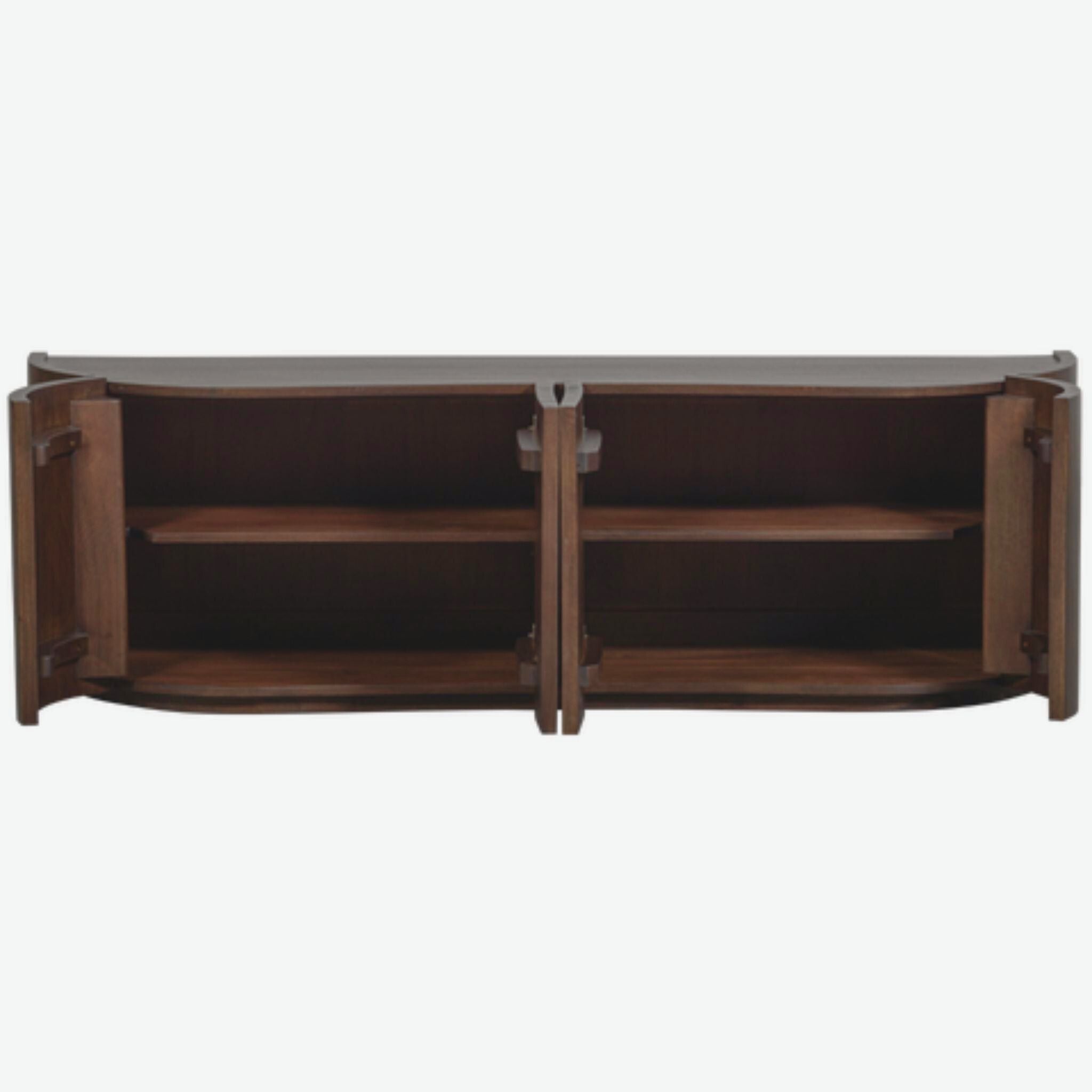 BePureHome Sense Dresser 4-Door Mango Walnut - ModernistaLiving