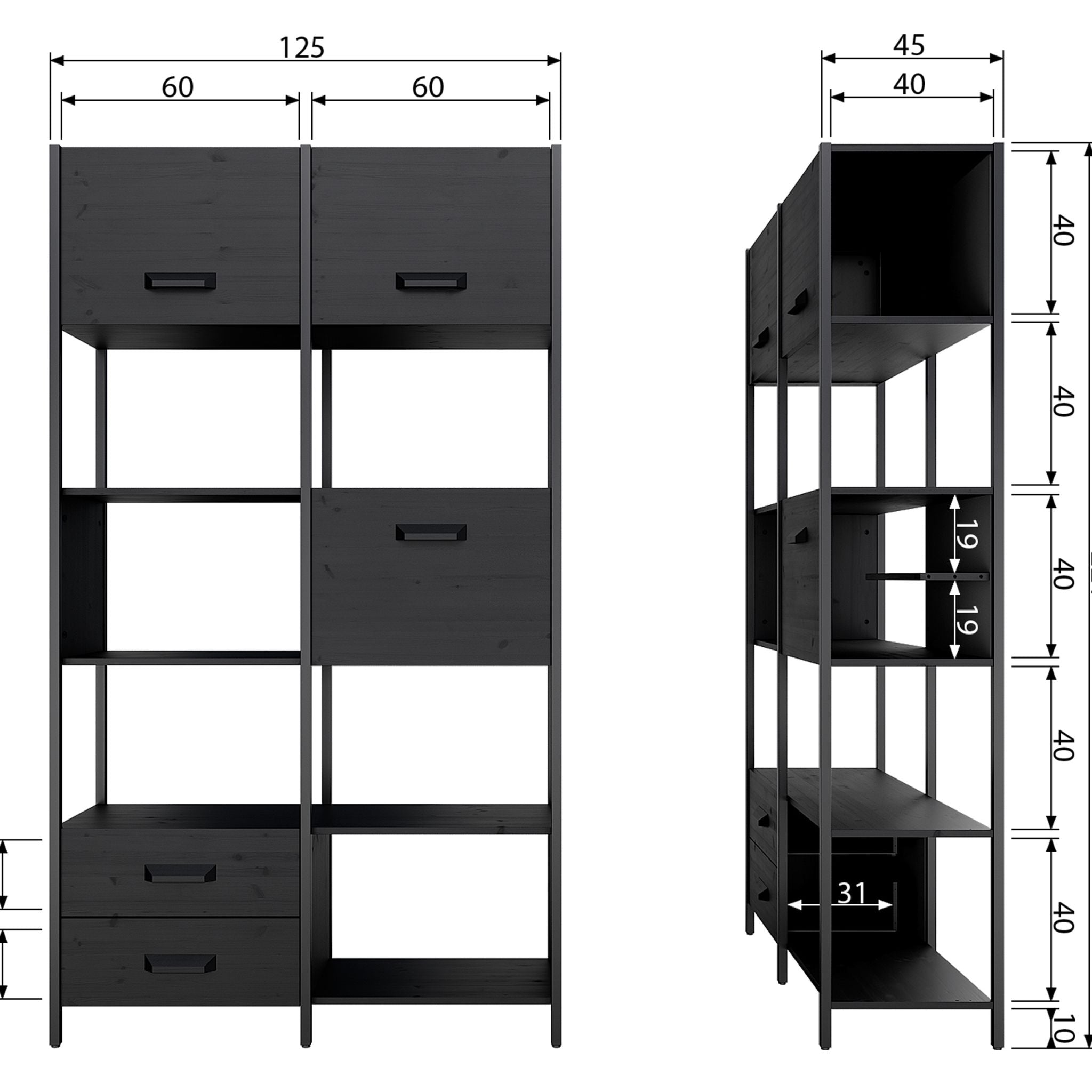 BePureHome Legacy Cabinet Wood Iron Black - ModernistaLiving