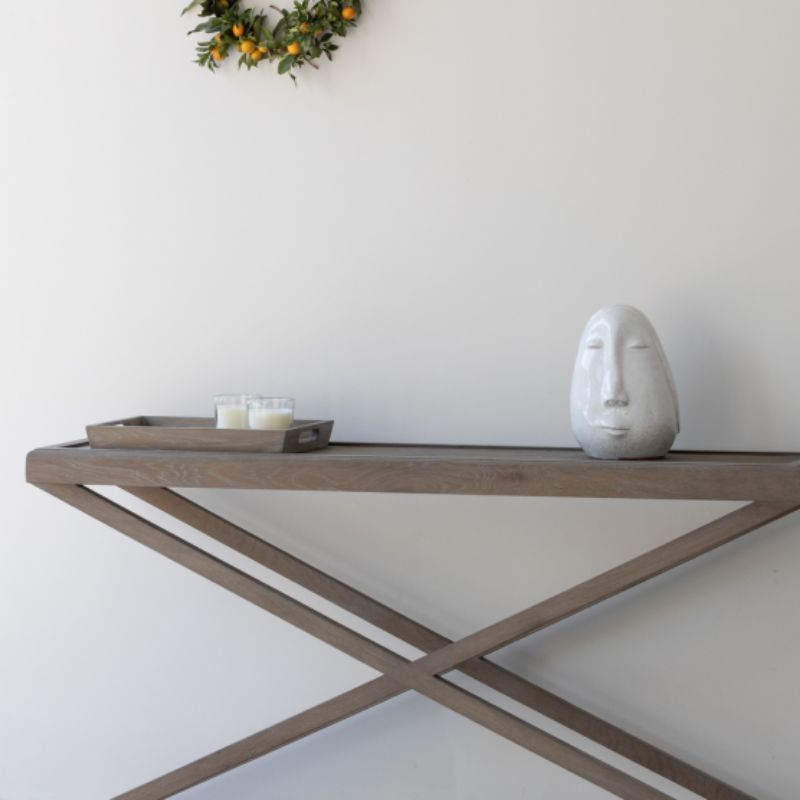 D.I. Designs Bentley Console Table Grey Aged Oak - ModernistaLiving