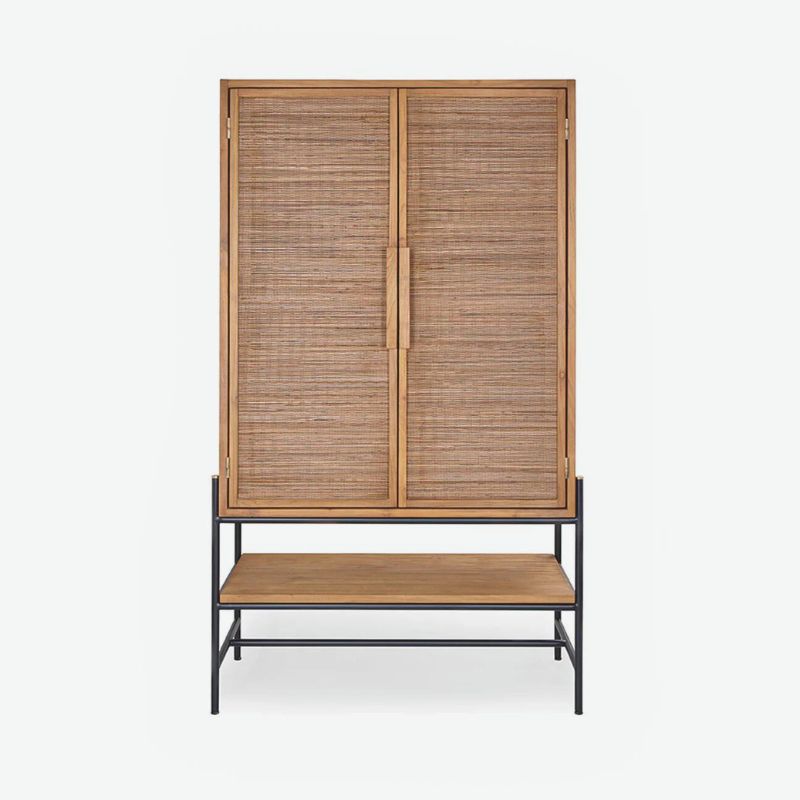 dBodhi Coco Cabinet 2 Doors 1 Open Rack Reclaimed Teak - ModernistaLiving