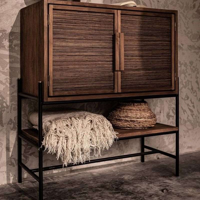 dBodhi Coco Dresser Cabinet 2 Door 1 Rack Reclaimed Teak - ModernistaLiving