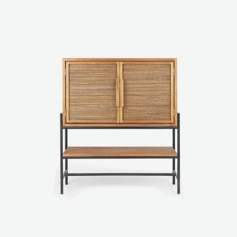 dBodhi Coco Dresser Cabinet 2 Door 1 Rack Reclaimed Teak - ModernistaLiving