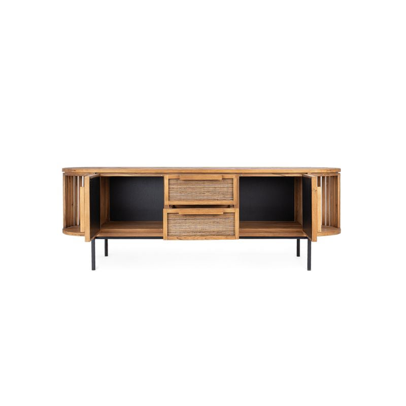 dBodhi Coco Dresser Sideboard 2 Doors 2 Drawers 2 Open Racks Reclaimed Teak - ModernistaLiving