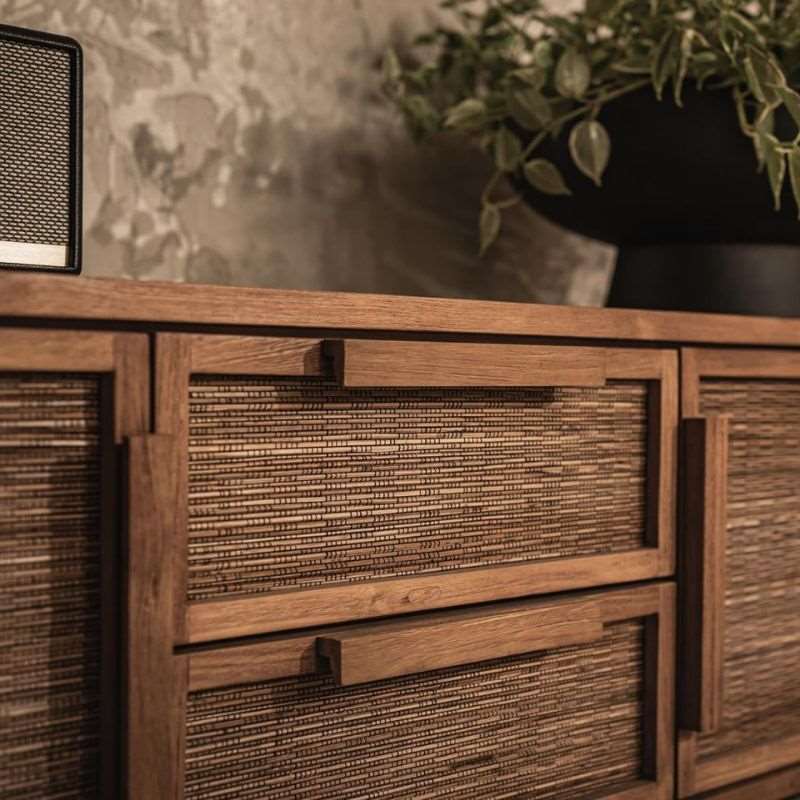 dBodhi Coco Dresser Sideboard 2 Doors 2 Drawers 2 Open Racks Reclaimed Teak - ModernistaLiving