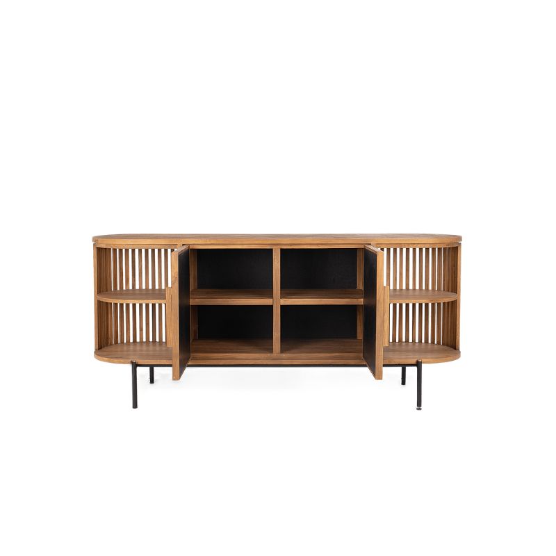 dBodhi Coco Dresser Sideboard 2 Doors 4 Open Racks Reclaimed Teak - ModernistaLiving