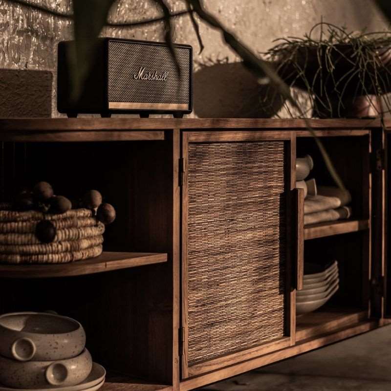 dBodhi Coco Dresser Sideboard 2 Doors 4 Open Racks Reclaimed Teak - ModernistaLiving