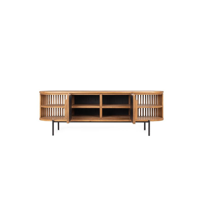 dBodhi Coco Dresser Sideboard 2 Doors 4 Open Racks Reclaimed Teak - ModernistaLiving