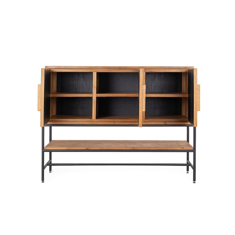 dBodhi Coco Dresser Sideboard 3 Doors 1 Open Rack Reclaimed Teak - ModernistaLiving