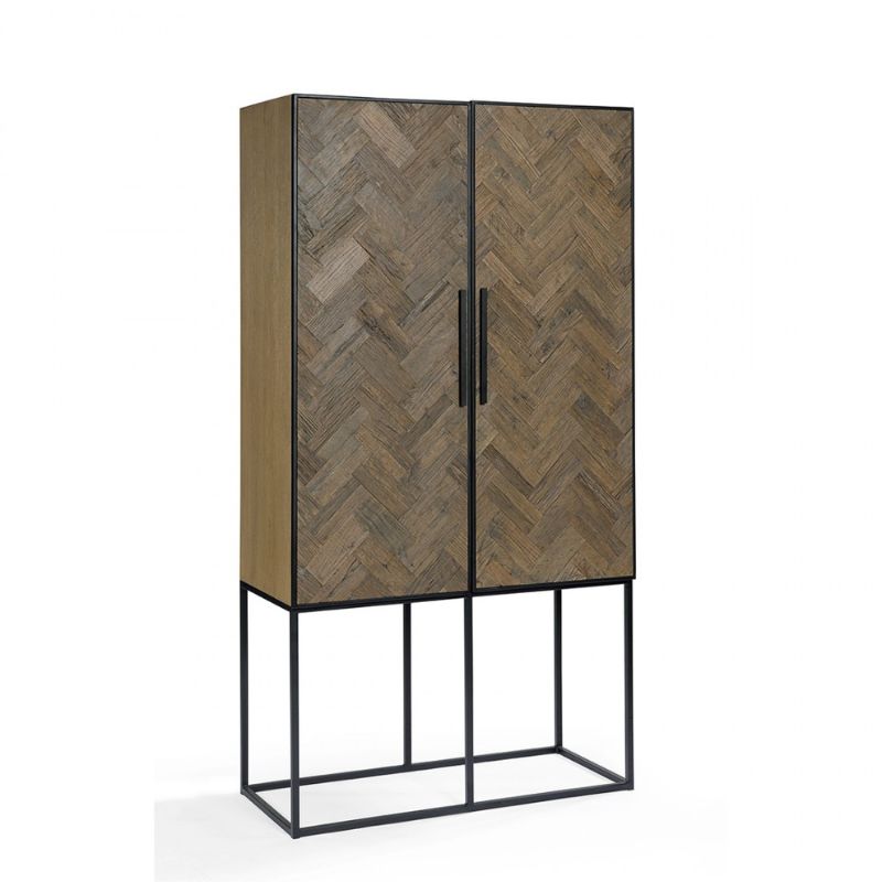 Crisal Decoracion 5113-RK Wardrobe Cabinet Wood & Metal - ModernistaLiving