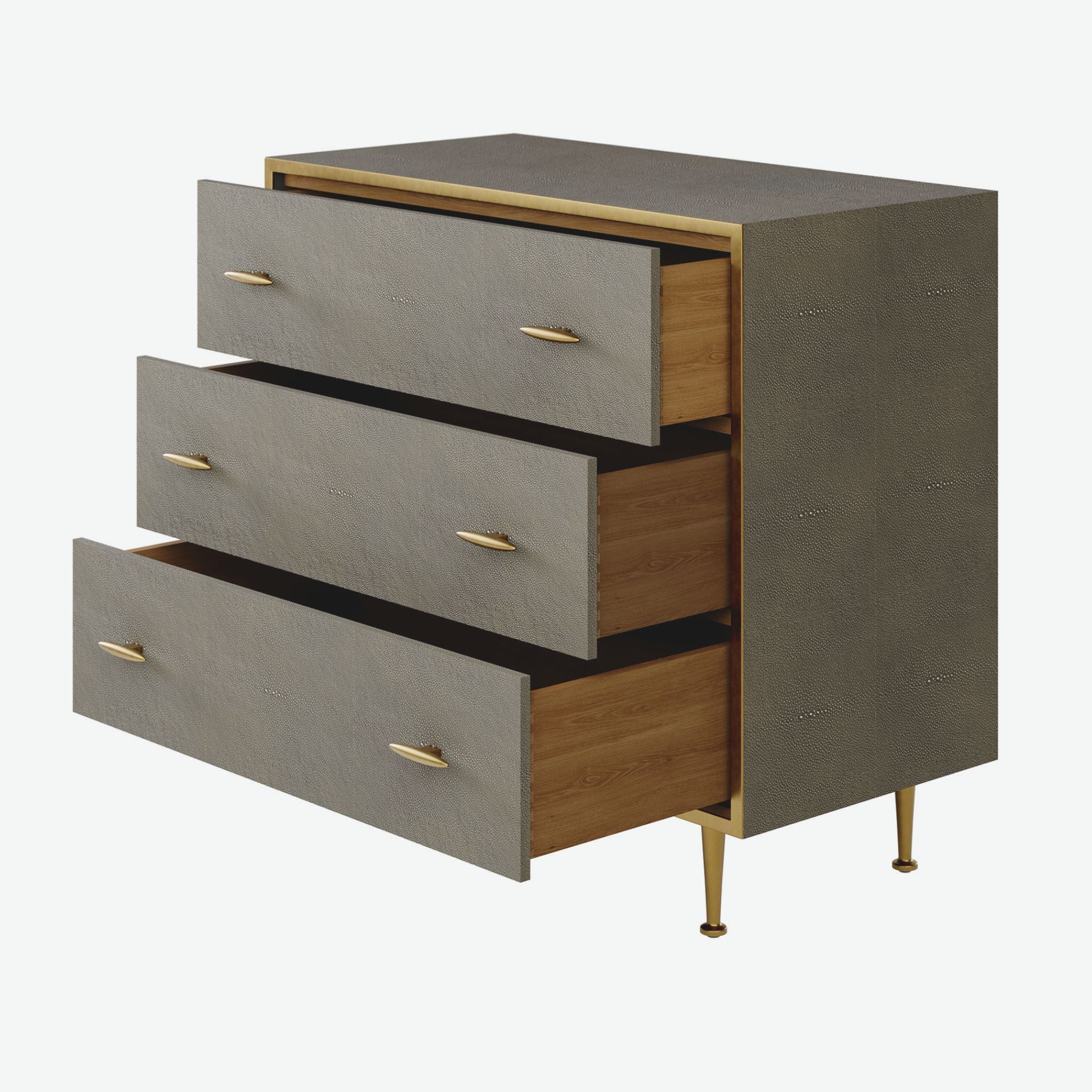 D.I. Designs Hampton Chest of Drawers Grey Shagreen