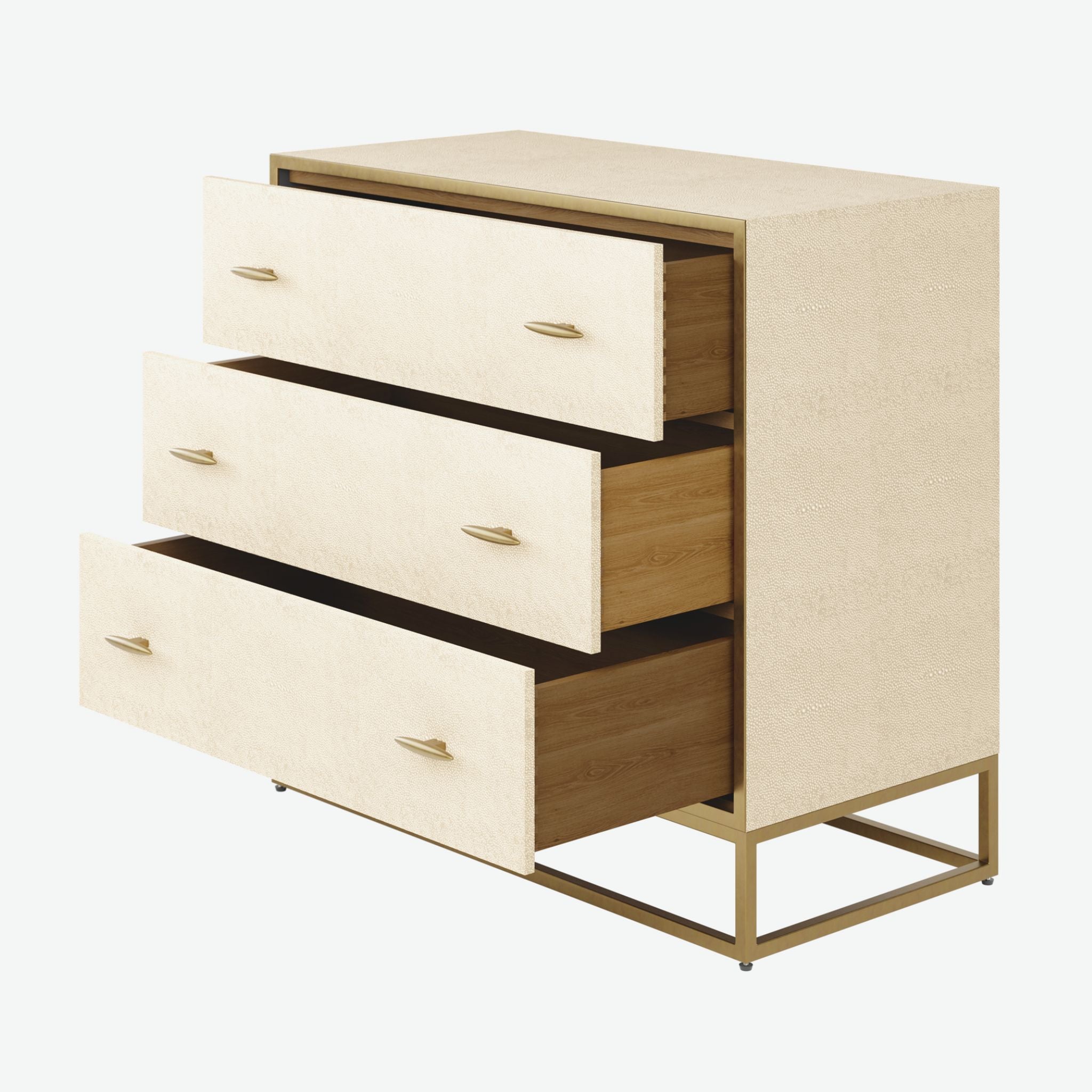 D.I. Designs Hampton Chest of Drawers Ivory Shagreen