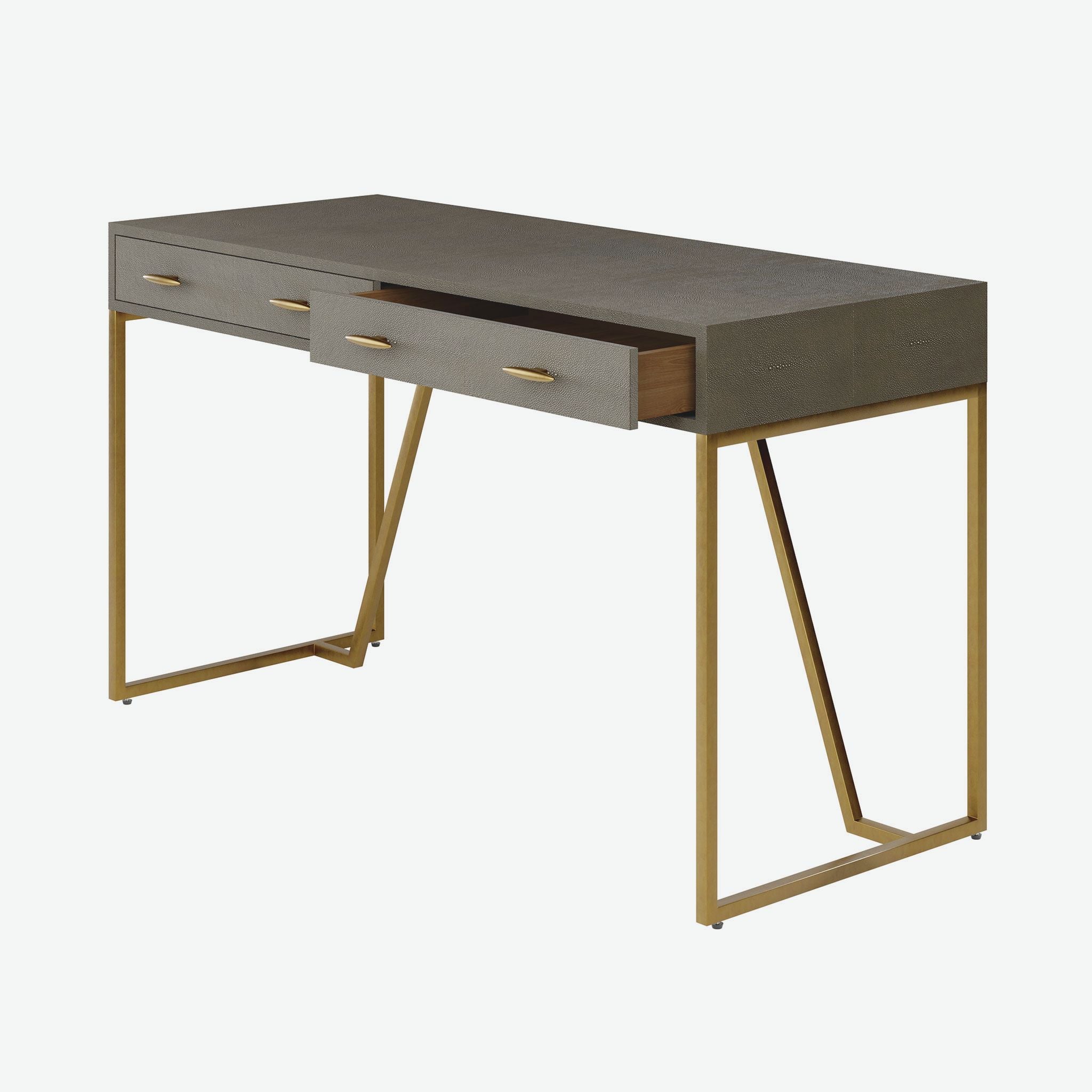 D.I. Designs Hampton Desk Grey Shagreen