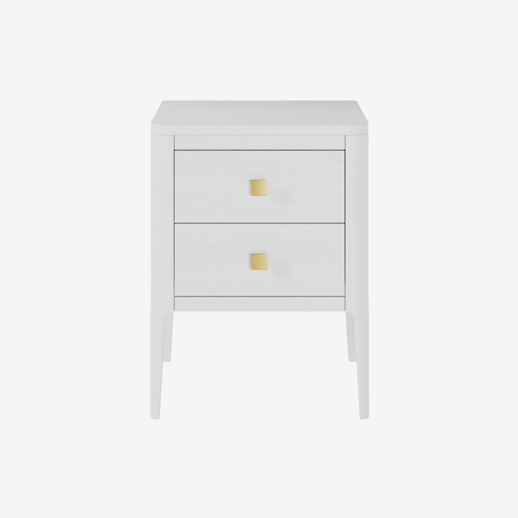 D.I. Designs Abberley Bedside Table White 2 Drawers - ModernistaLiving
