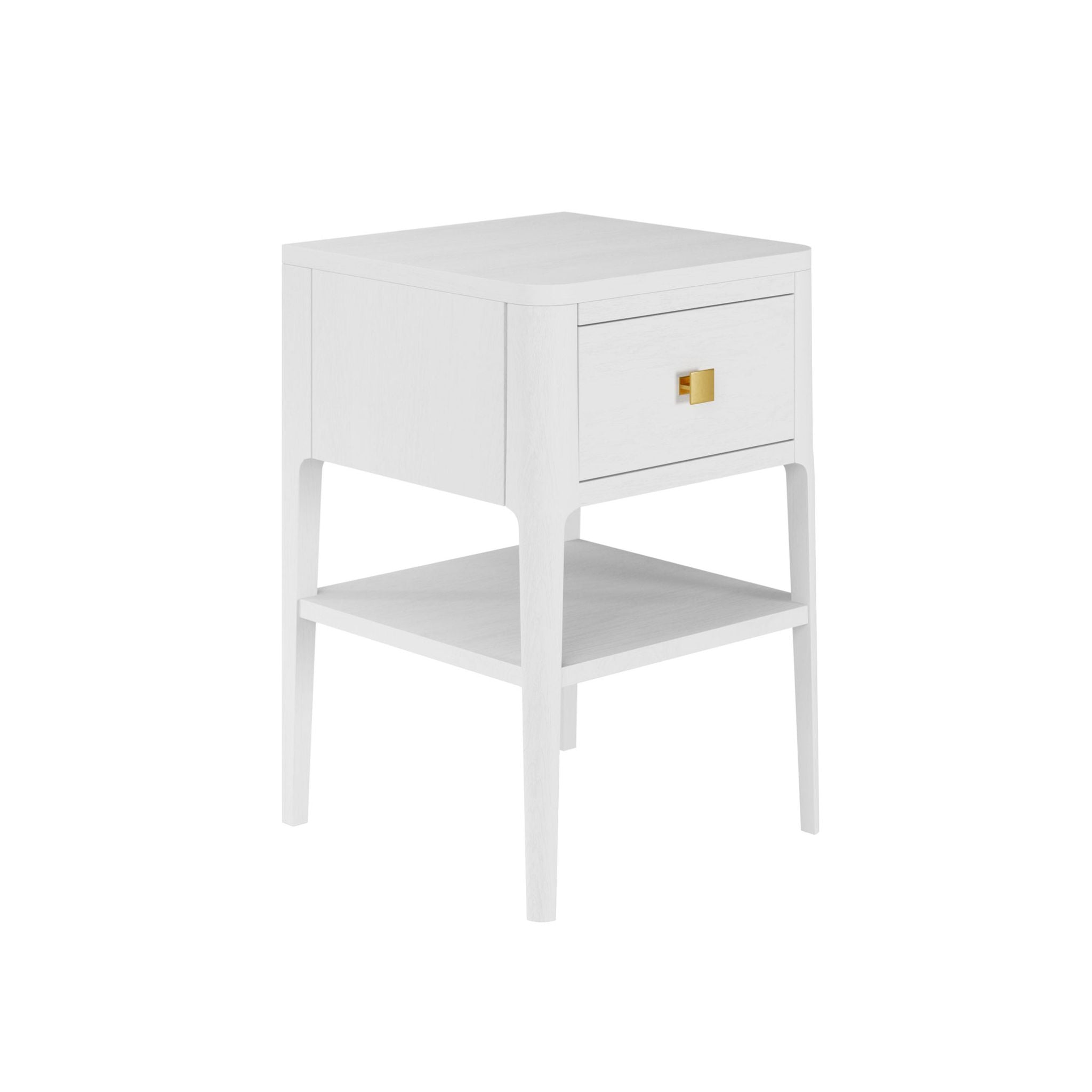 D.I. Designs Abberley Bedside Table White 1 Drawer - ModernistaLiving