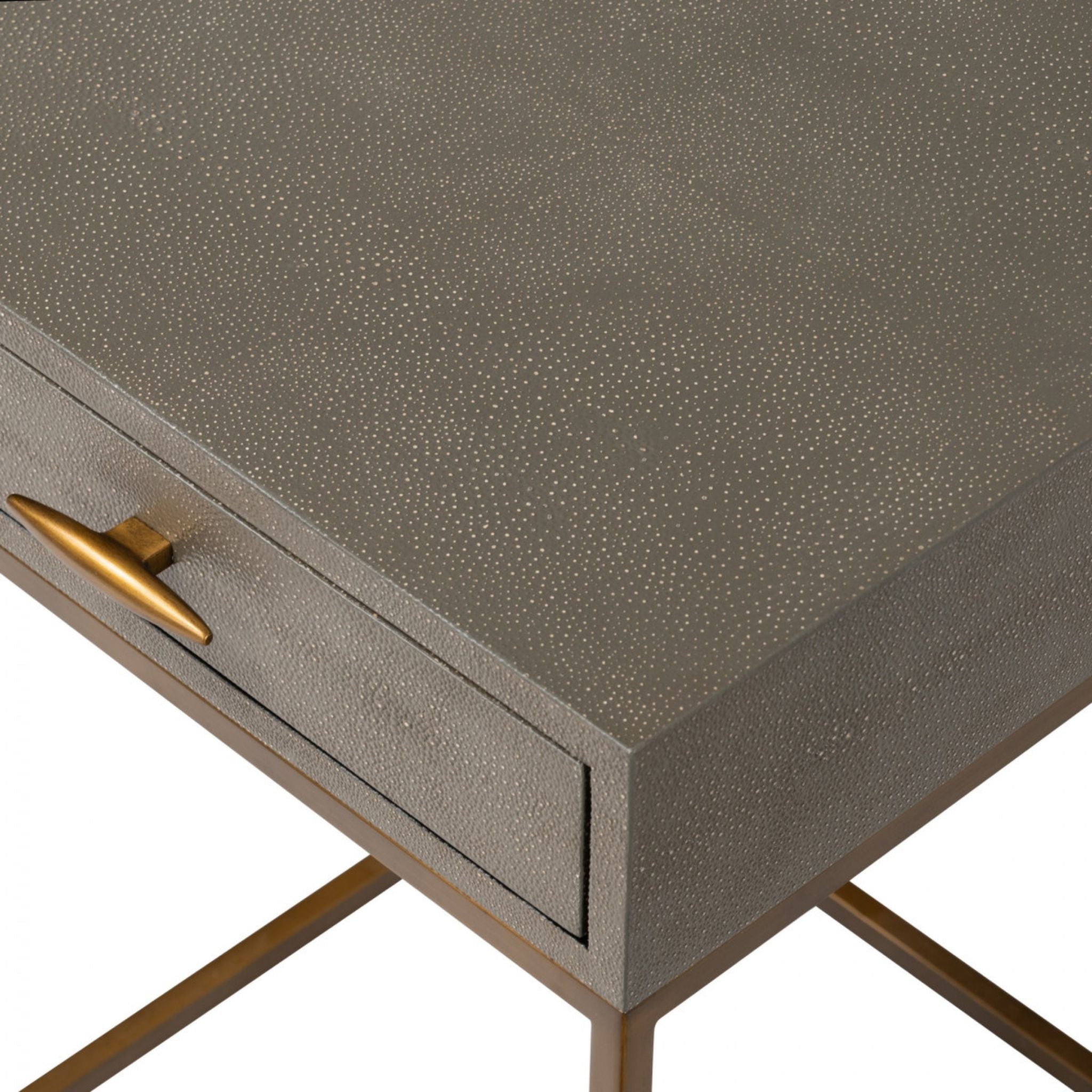 D.I. Designs Hampton Bedside Table Grey Shagreen