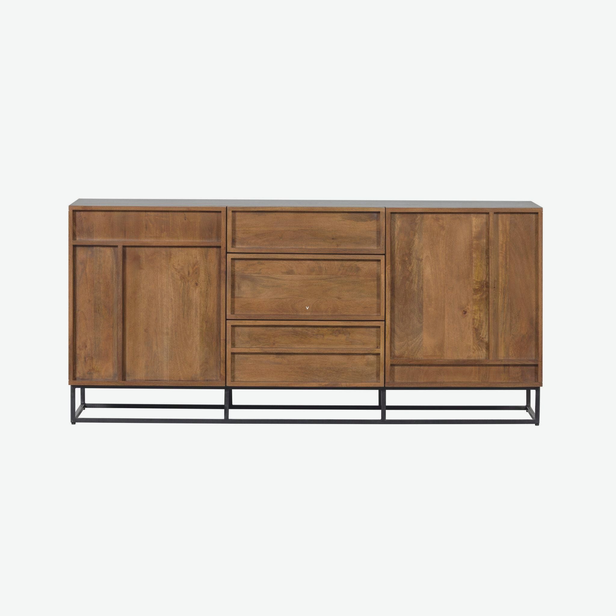 Woood Forrest Sideboard 2 Doors 3 Drawers Mango Wood Natural - ModernistaLiving