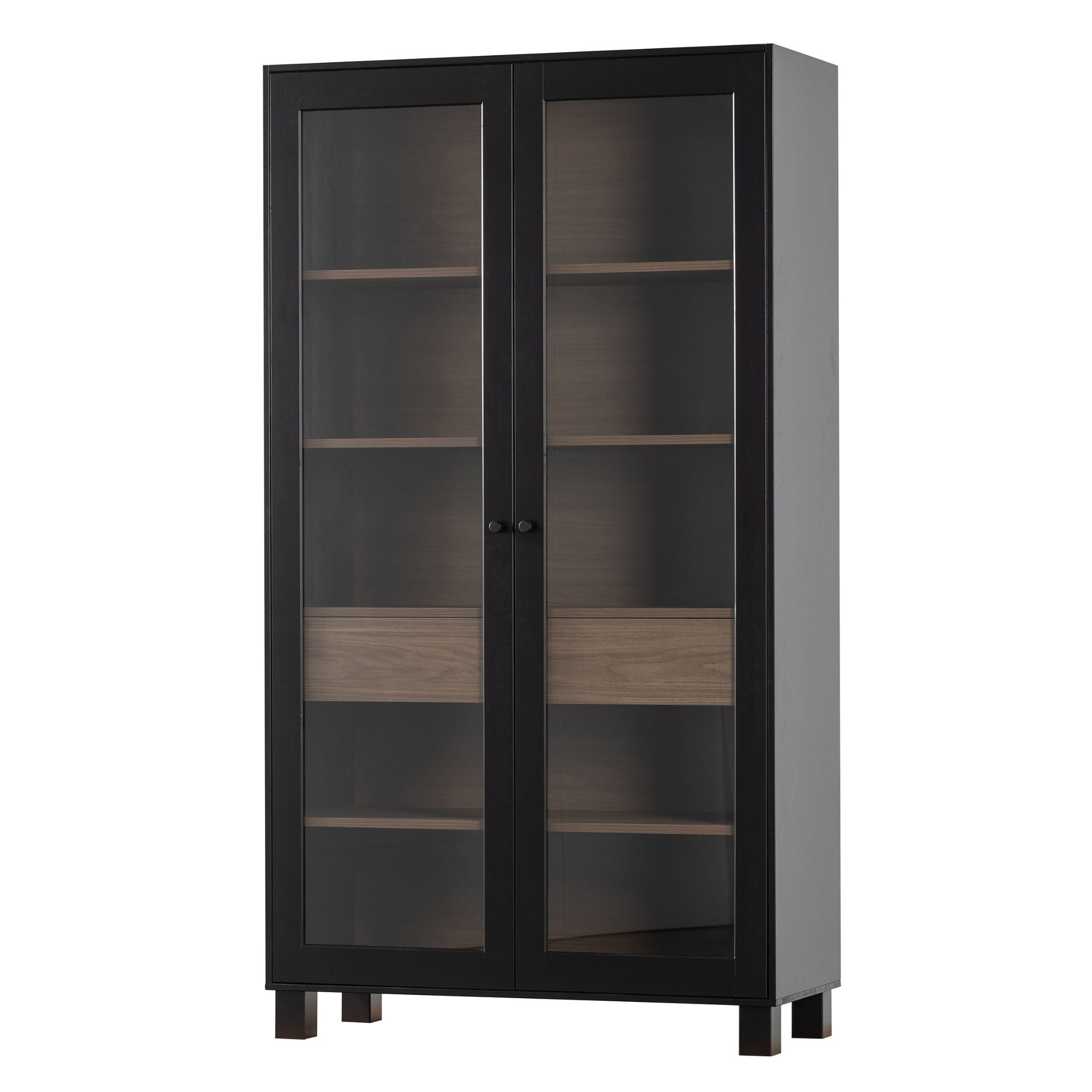 Woood Goos 2 Doors Cabinet Pine Black/Walnut (FSC) - ModernistaLiving