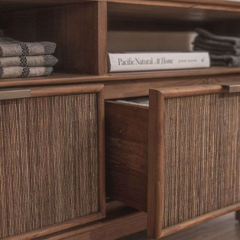 dBodhi Grace Low Dresser Sideboard 2 Open Racks Reclaimed Teak - ModernistaLiving