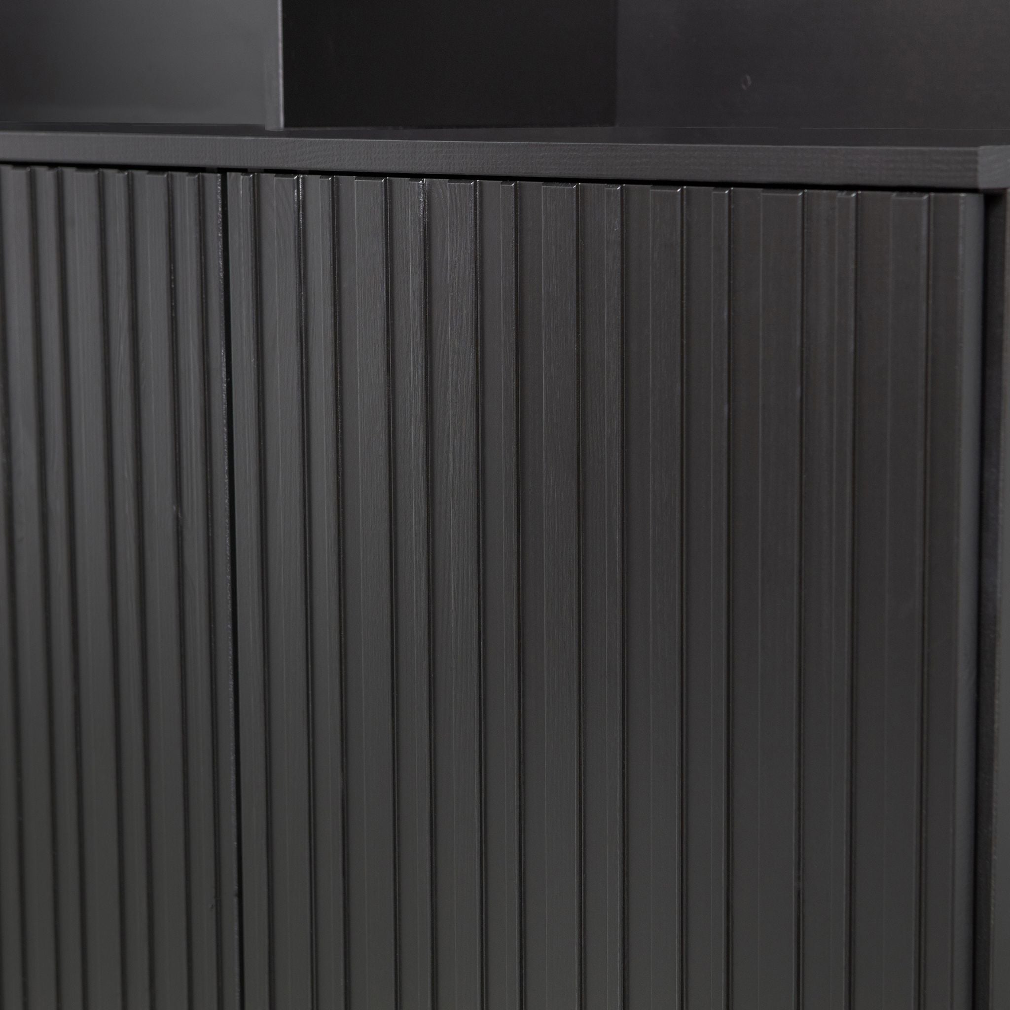 Woood New Gravure Wall Cabinet Pine Black (FSC) - ModernistaLiving