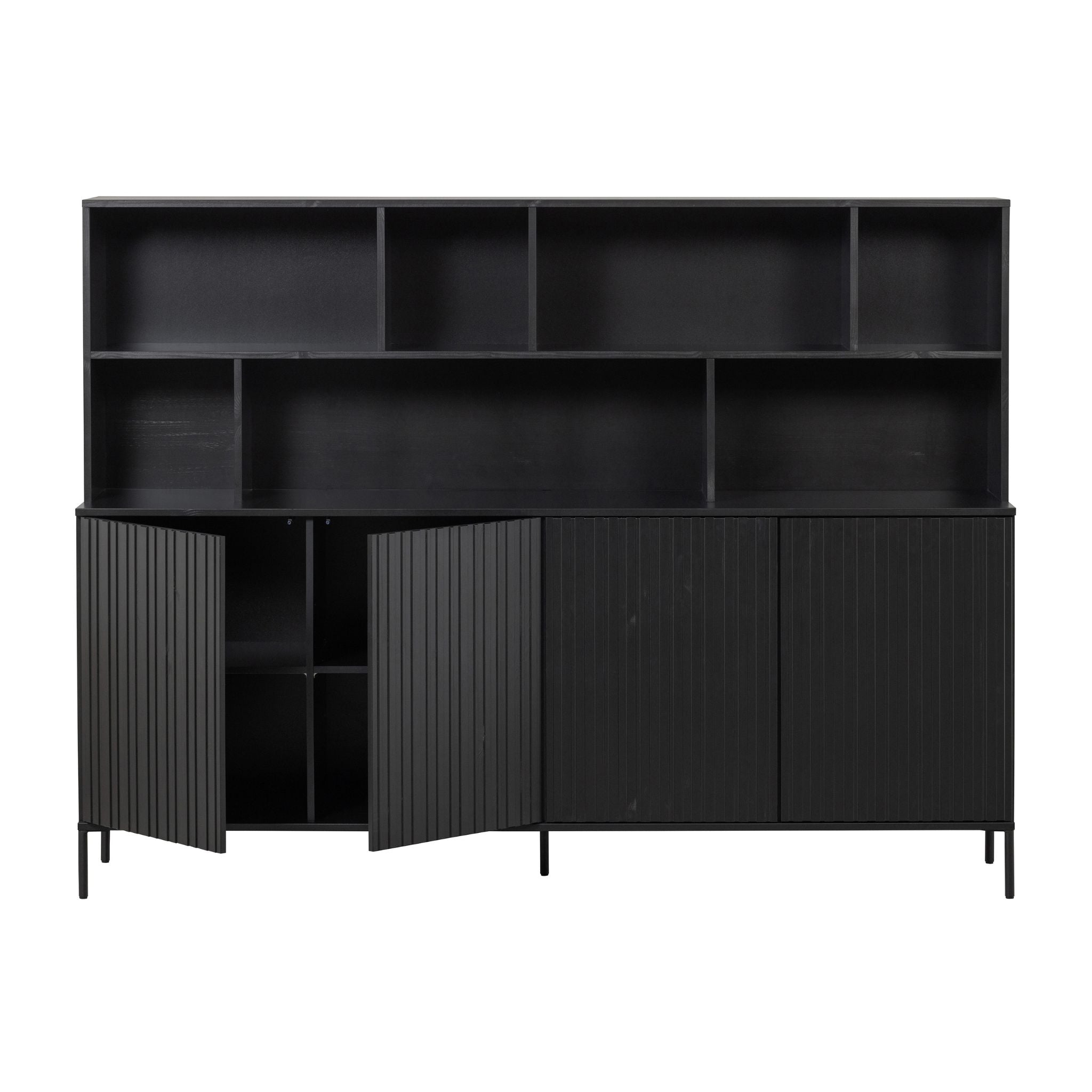 Woood New Gravure Wall Cabinet Pine Black (FSC) - ModernistaLiving