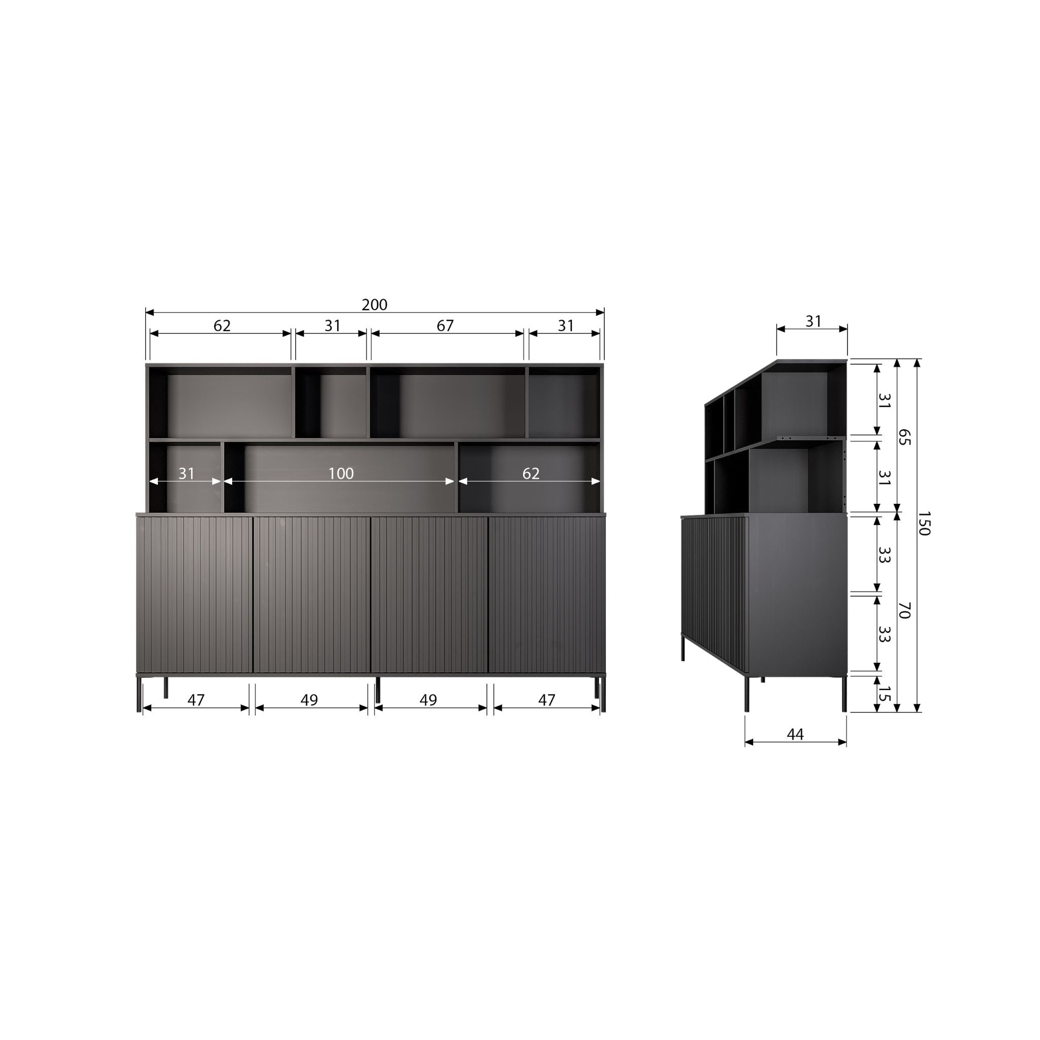 Woood New Gravure Wall Cabinet Ash Veneer Espresso (FSC) - ModernistaLiving