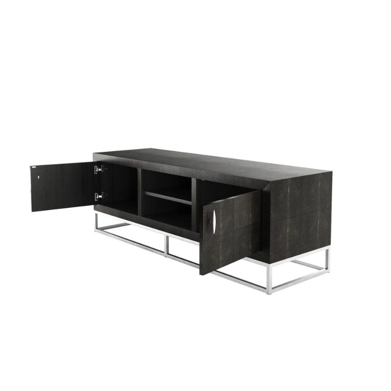 D.I. Designs Hampton TV Unit Black Chrome Handles - ModernistaLiving