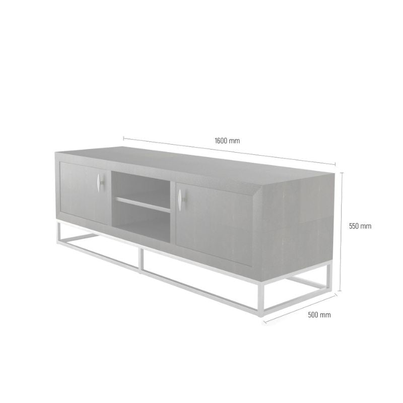 D.I. Designs Hampton TV Unit Black Chrome Handles - ModernistaLiving