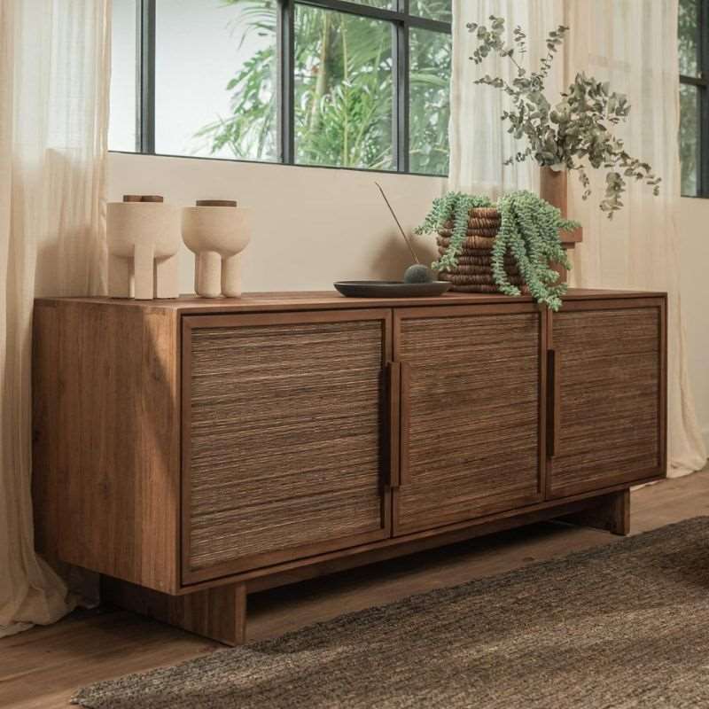 dBodhi Hopper Low Dresser Sideboard 3 Door Reclaimed Teak - ModernistaLiving