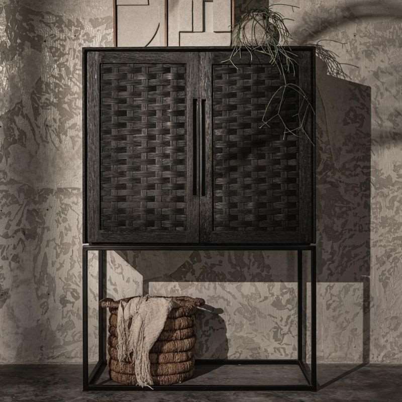 dBodhi Karma Charcoal Cabinet 2 Doors Reclaimed Wood - ModernistaLiving
