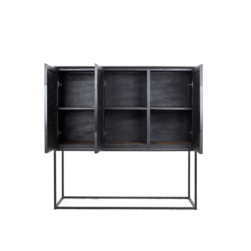 dBodhi Karma Charcoal Cabinet 3 Doors Reclaimed Wood - ModernistaLiving