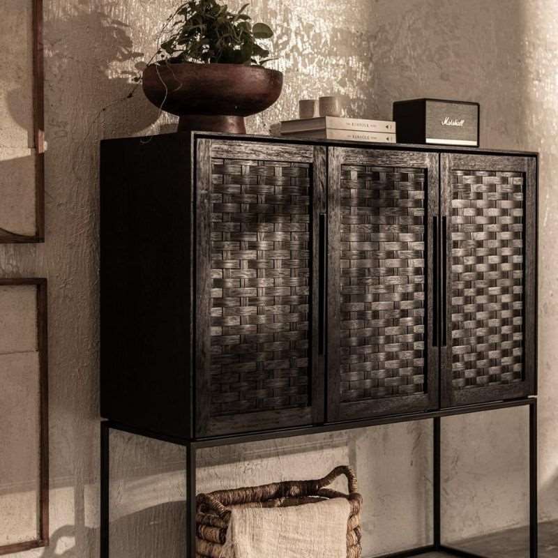 dBodhi Karma Charcoal Cabinet 3 Doors Reclaimed Wood - ModernistaLiving