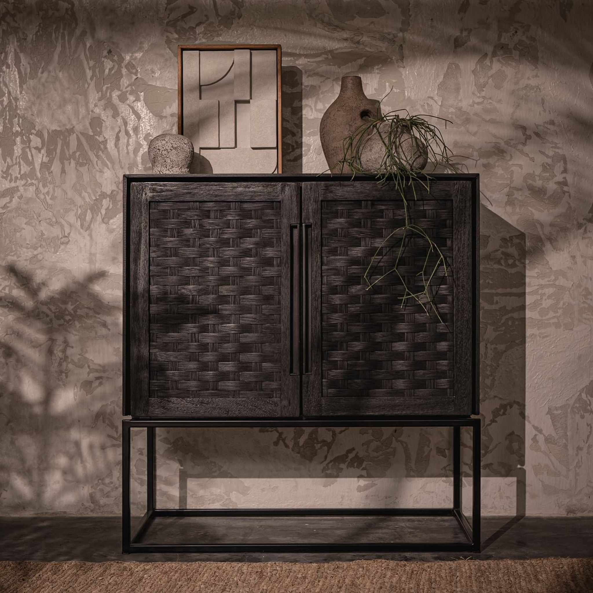 dBodhi Karma Charcoal High Dresser Sideboard 2 Doors - ModernistaLiving