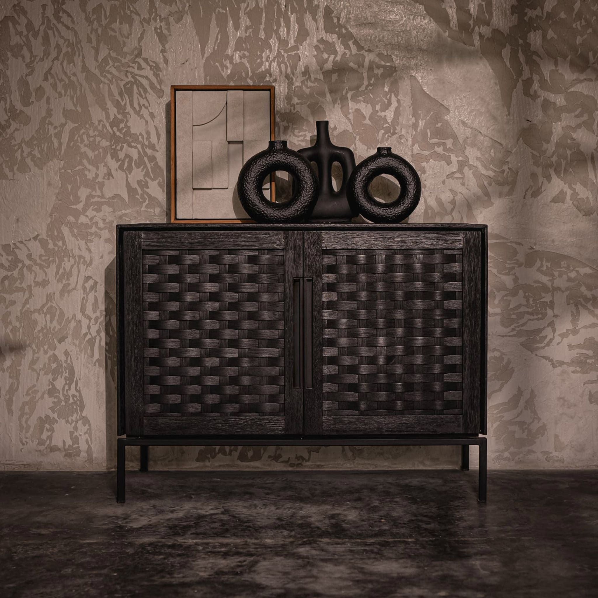 dBodhi Karma Charcoal Low Dresser Sideboard 2 Doors - ModernistaLiving