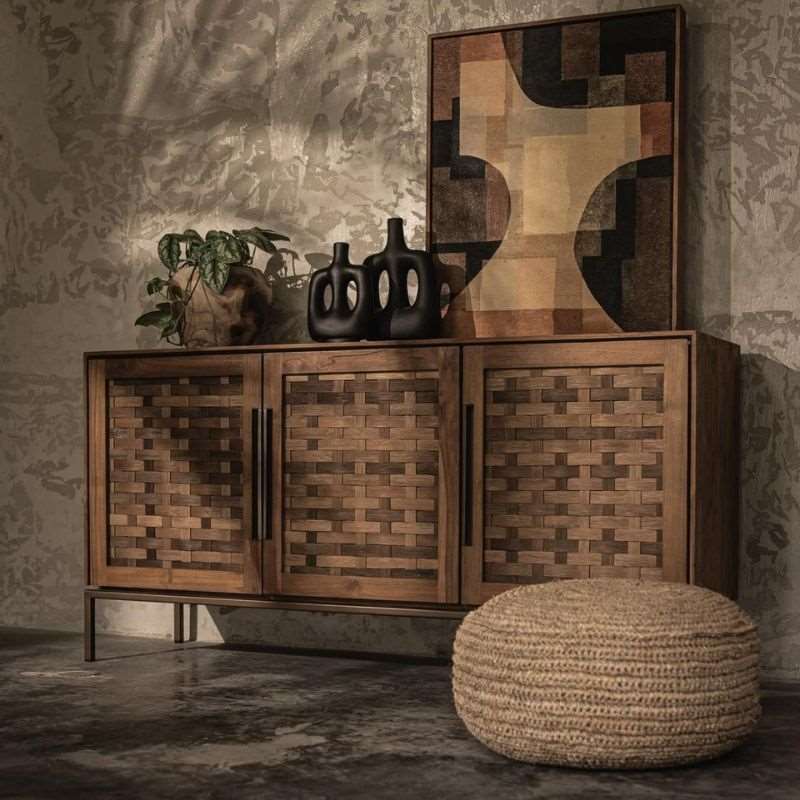 dBodhi Karma Pure Low Dresser Sideboard 3 Door Reclaimed Teak - ModernistaLiving