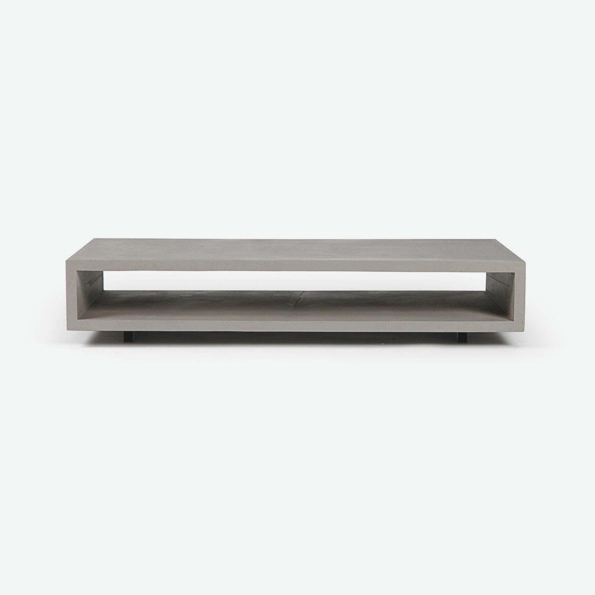 Lyon Beton Monobloc Rectangular Coffee Table Fiber Concrete Natural Grey - ModernistaLiving