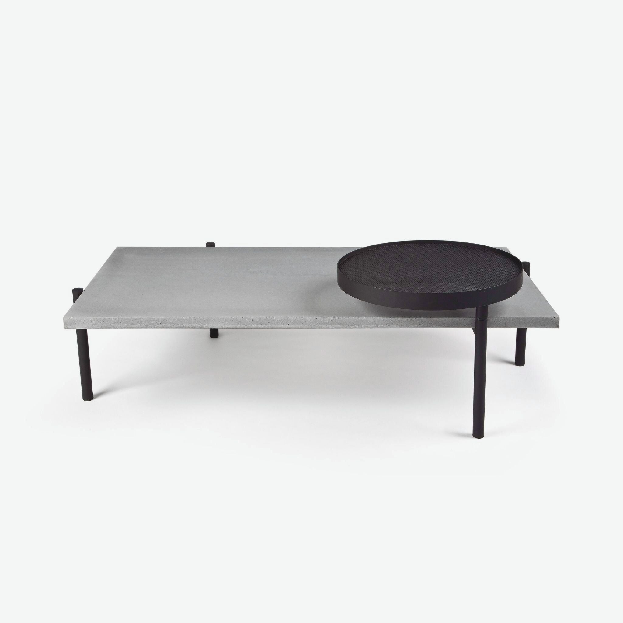 Lyon Beton Twist Coffee Table Fiber Concrete Steel Natural Grey - ModernistaLiving