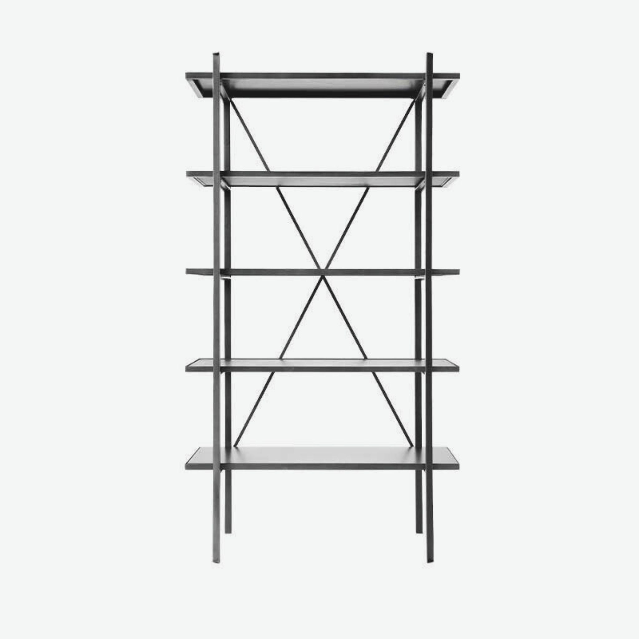 Muubs Austin Bookshelf Black Iron/Leather