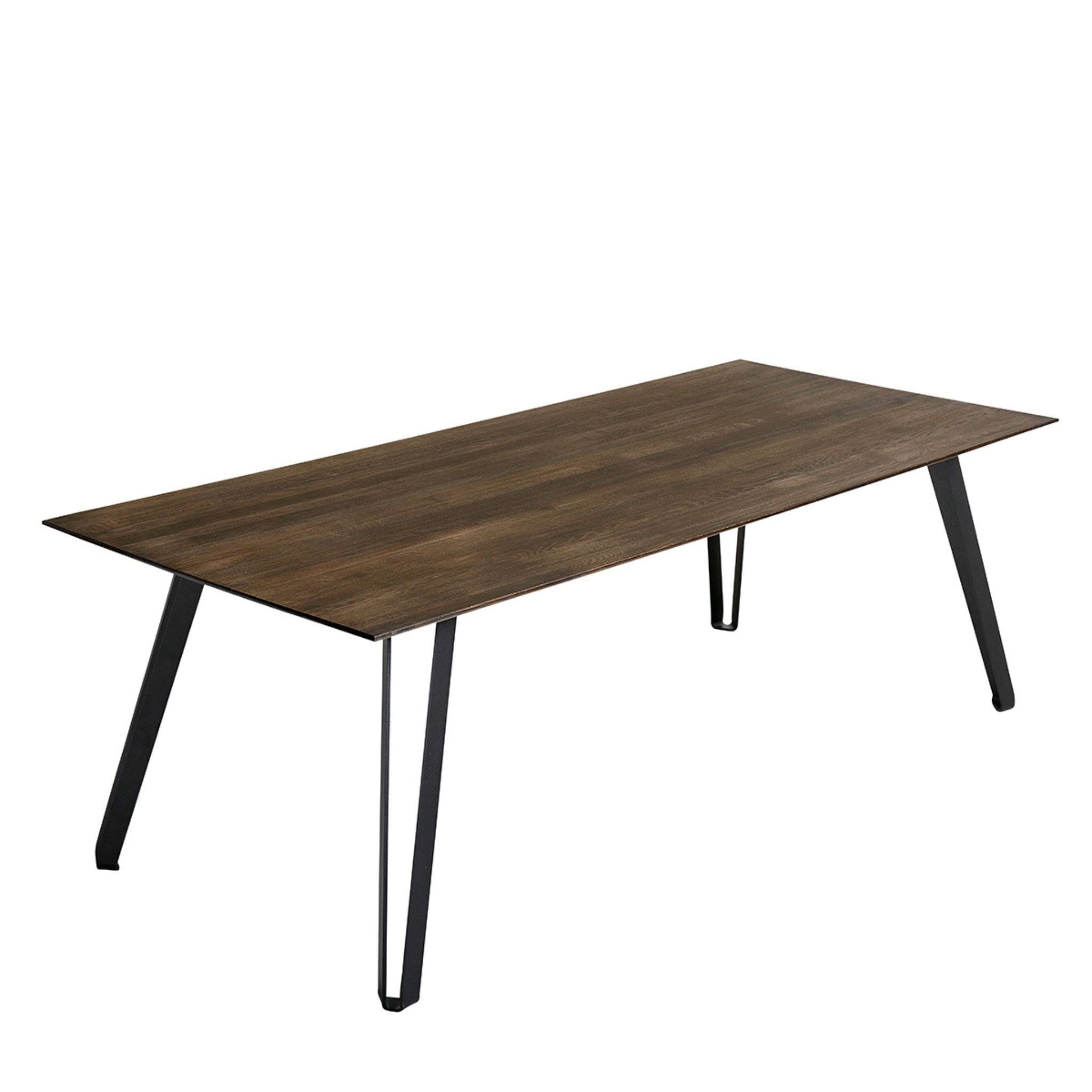 Muubs Rectangular Dining Table Space Smoked Oak with Black Coated Metal L220